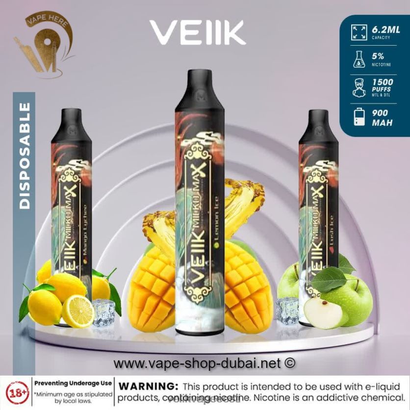 FLT08X52 vaarikas apelsin VEIIK Micko MAX ühekordne vape 1500 pahvi - VEIIK Vape Tallinn